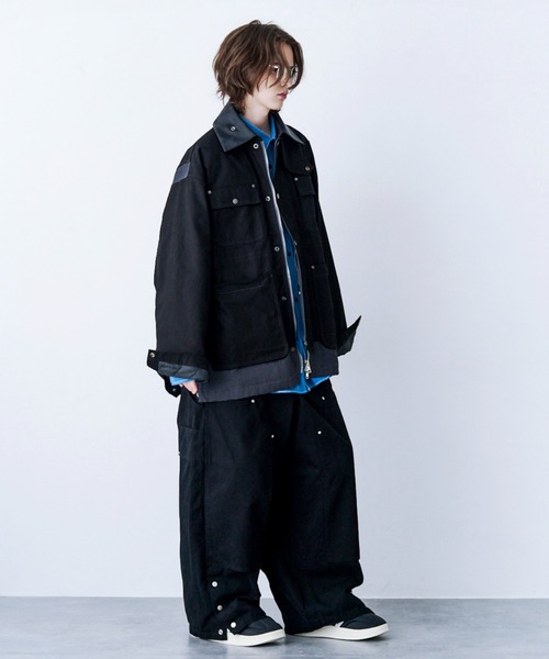 SeeSew(シーソー)の「【UNISEX】DOUBLE KNEE CURVE PANTS/ダブルニーカーブパンツ(その他パンツ・メンズ・ブラック/ライトブラウン・M/L)」の7枚目の写真