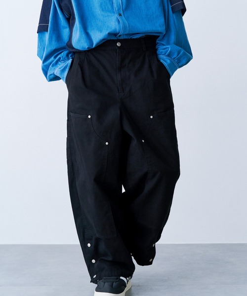 SeeSew(シーソー)の「【UNISEX】DOUBLE KNEE CURVE PANTS/ダブルニーカーブパンツ(その他パンツ・メンズ・ブラック/ライトブラウン・M/L)」の11枚目の写真
