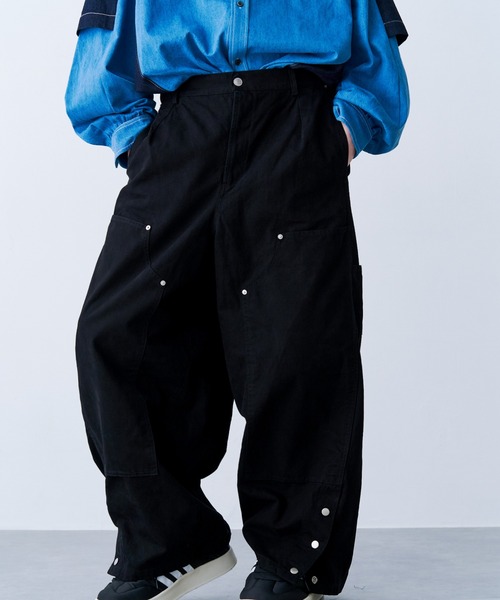 SeeSew(シーソー)の「【UNISEX】DOUBLE KNEE CURVE PANTS/ダブルニーカーブパンツ(その他パンツ・メンズ・ブラック/ライトブラウン・M/L)」の12枚目の写真