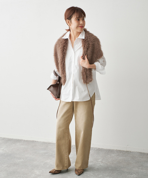 Spick & Span(スピックアンドスパン)の「《新色有り / 追加5》50コットンコンパクトシャツ(シャツ/ブラウス・レディース・サックスブルー/ホワイト/ピンク系その他・FREE)」の4枚目の写真