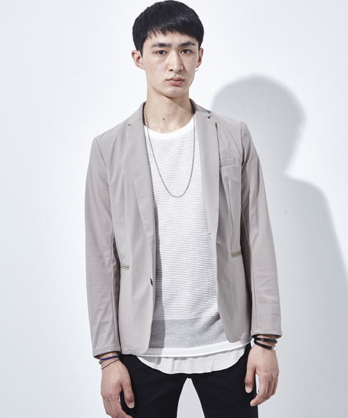 STUDIOUS（ステュディオス）の「【STUDIOUS】サマーハイテンションジャケット（テーラードジャケット・メンズ・ブラック/カーキ・2/1/3）」の14枚目の写真