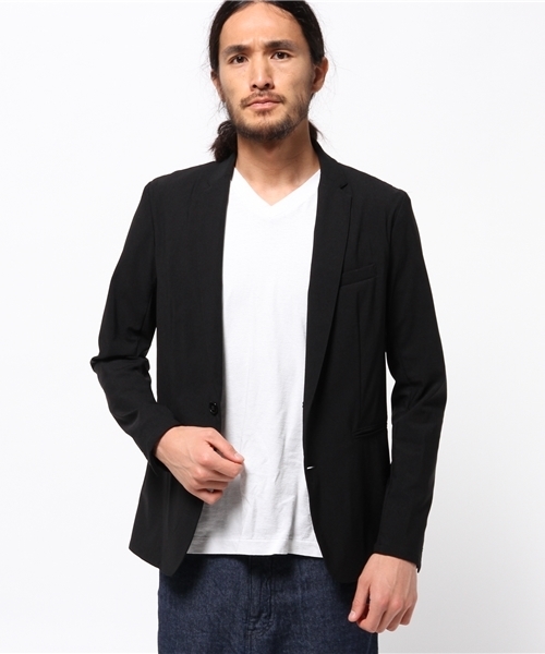 STUDIOUS（ステュディオス）の「【STUDIOUS】サマーハイテンションジャケット（テーラードジャケット・メンズ・ブラック/カーキ・2/1/3）」の5枚目の写真