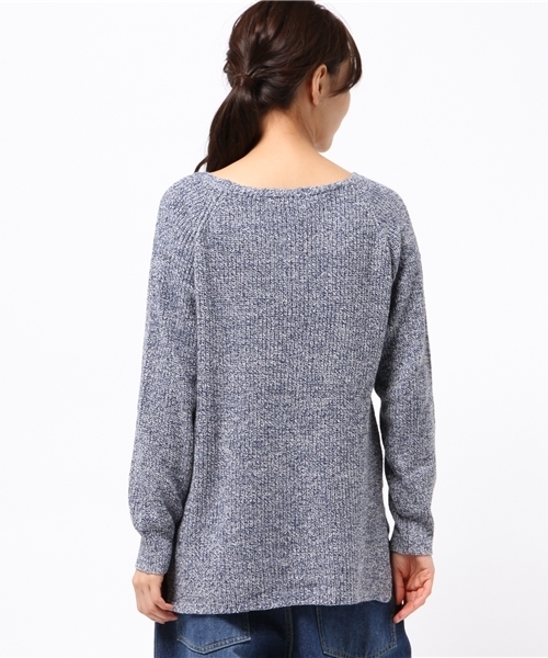 SEVENDAYS=SUNDAY（セブンデイズサンデイ）の「片アゼカラーネップ Vネックプルオーバー（ニット/セーター・レディース・ブラウン/グレー/ネイビー・FREE）」の10枚目の写真