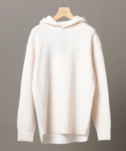 BEAUTY&YOUTH UNITED ARROWS（ビューティーアンドユースユナイテッドアローズ）の「BY ∴ ウール ワッフルニット パーカー◆（パーカー・メンズ・グレー/ホワイト・LARGE/MEDIUM/SMALL/X-LARGE）」の8枚目の写真