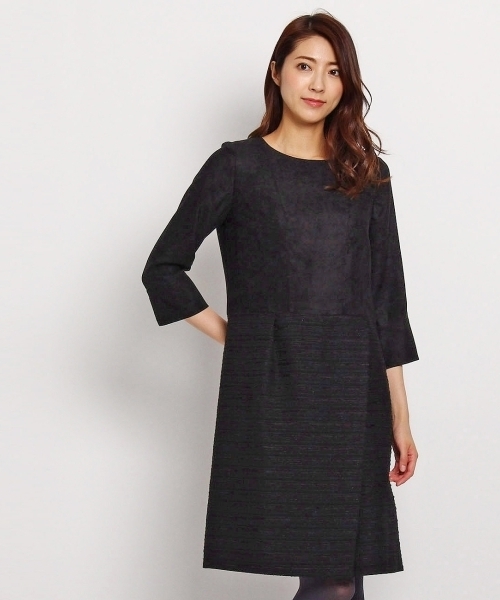 Reflect リフレクト の ツイード スエード調異素材ワンピース ワンピース Wear