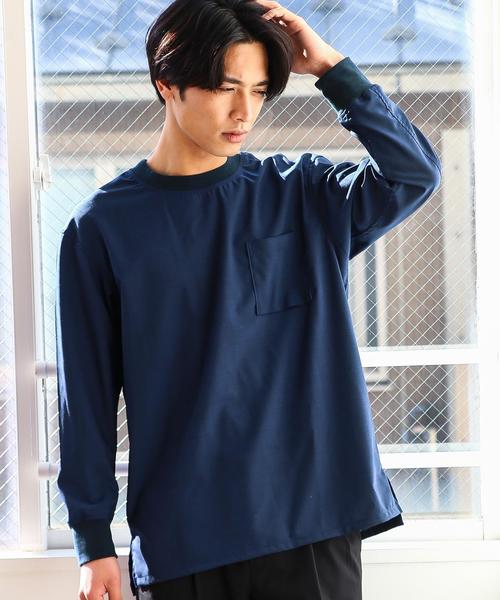 green label relaxing（グリーンレーベルリラクシング）の「SC STRC/T/W/TRO C/N プルオーバーシャツ◆（シャツ/ブラウス・メンズ・グレー/ネイビー/その他・LARGE/MEDIUM/X-LARGE/SMALL）」の2枚目の写真