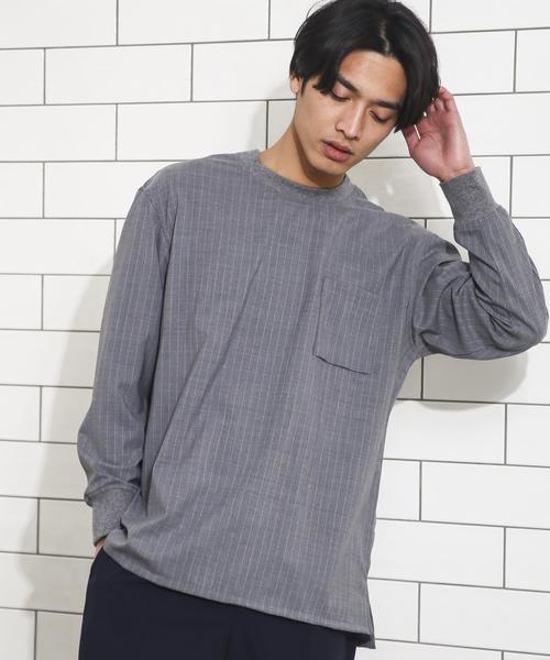 green label relaxing（グリーンレーベルリラクシング）の「SC STRC/T/W/TRO C/N プルオーバーシャツ◆（シャツ/ブラウス・メンズ・グレー/ネイビー/その他・LARGE/MEDIUM/X-LARGE/SMALL）」の3枚目の写真