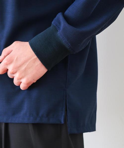 green label relaxing（グリーンレーベルリラクシング）の「SC STRC/T/W/TRO C/N プルオーバーシャツ◆（シャツ/ブラウス・メンズ・グレー/ネイビー/その他・LARGE/MEDIUM/X-LARGE/SMALL）」の10枚目の写真