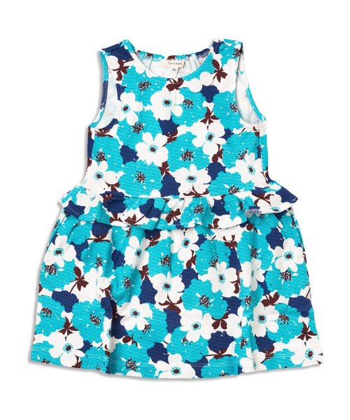 Seraph（セラフ）の「4色2柄ノースリーブワンピース（ワンピース・キッズ・エメラルド/イエロー/レッド/ネイビー・80/140/90/100/120/95/110/130）」の2枚目の写真