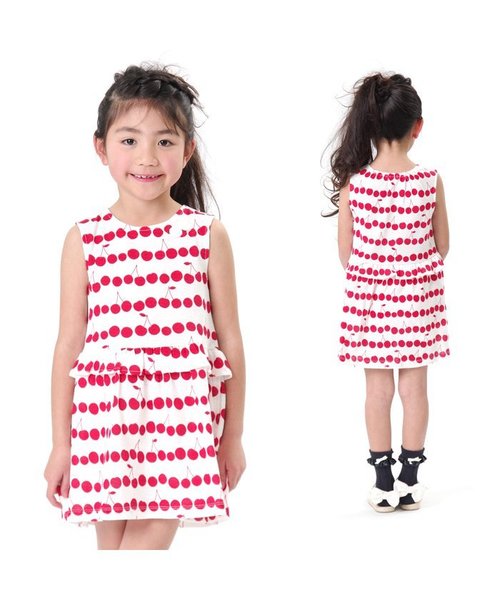 Seraph（セラフ）の「4色2柄ノースリーブワンピース（ワンピース・キッズ・エメラルド/イエロー/レッド/ネイビー・80/140/90/100/120/95/110/130）」の5枚目の写真