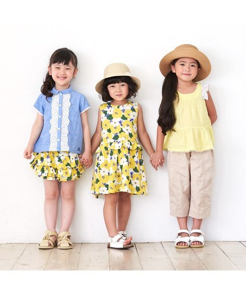 Seraph（セラフ）の「4色2柄ノースリーブワンピース（ワンピース・キッズ・エメラルド/イエロー/レッド/ネイビー・80/140/90/100/120/95/110/130）」の7枚目の写真