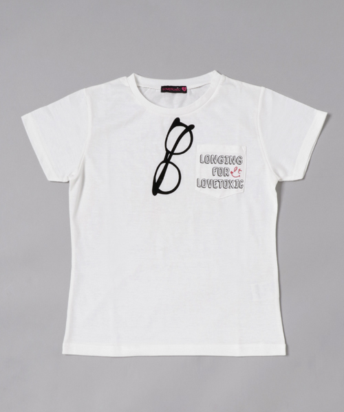 Lovetoxic ラブトキシック の メガネプリント ポケット半袖tシャツ Tシャツ カットソー Wear