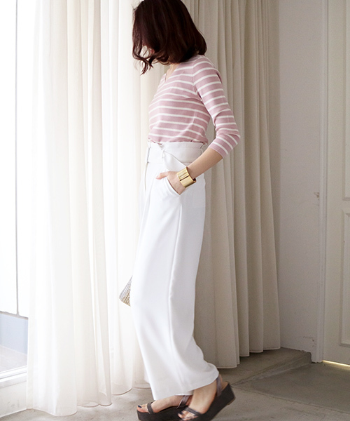 N.（N. Natural Beauty Basic）（エヌエヌナチュラルビューティーベーシック）の「総針ニットプルオーバー七分袖（ニット/セーター・レディース・ピンク系その他/ホワイト系その他/ブルー系その他・MEDIUM）」の5枚目の写真