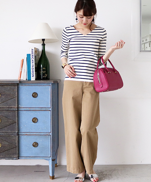 N.（N. Natural Beauty Basic）（エヌエヌナチュラルビューティーベーシック）の「総針ニットプルオーバー七分袖（ニット/セーター・レディース・ピンク系その他/ホワイト系その他/ブルー系その他・MEDIUM）」の6枚目の写真