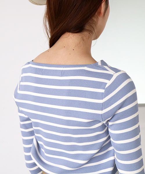 N.（N. Natural Beauty Basic）（エヌエヌナチュラルビューティーベーシック）の「総針ニットプルオーバー七分袖（ニット/セーター・レディース・ピンク系その他/ホワイト系その他/ブルー系その他・MEDIUM）」の14枚目の写真