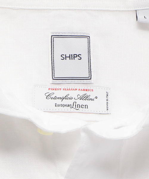 SHIPS(シップス)の「SD: 【ALBINI社製生地】 ウォッシュド リネン シャツ (ホワイト)(シャツ/ブラウス・メンズ・ホワイト・LARGE/MEDIUM/SMALL/X-LARGE)」の3枚目の写真