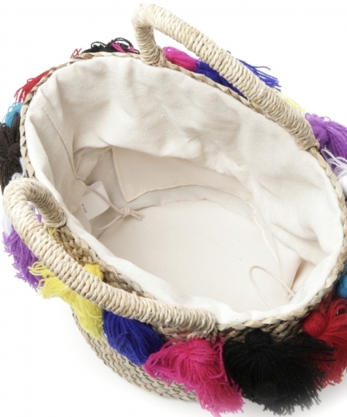 A part by（アパートバイ）の「シーグラスカラフルバッグ 750741（かごバッグ・レディース・ベージュ・FREE）」の4枚目の写真