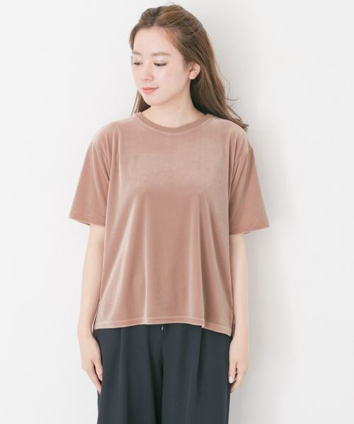 URBAN RESEARCH（アーバンリサーチ）の「ベロアTシャツ（Tシャツ/カットソー・レディース・ネイビー/グレー系その他/ベージュ系その他・FREE）」の7枚目の写真