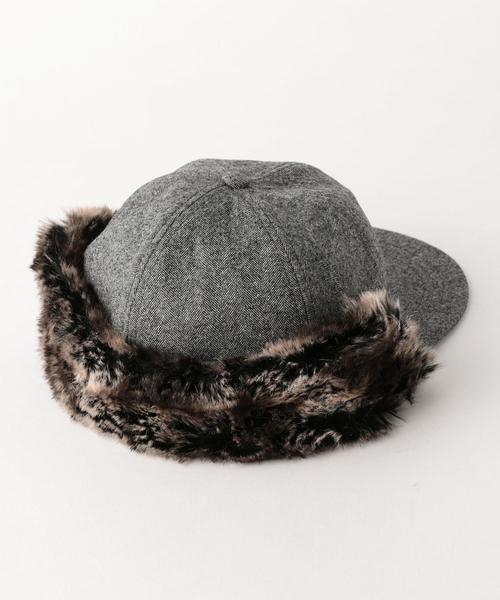 BEAUTY&YOUTH UNITED ARROWS（ビューティーアンドユースユナイテッドアローズ）の「BY フェイクファー イヤーパッド キャップ ◆（キャップ・メンズ・ダークグレー/ネイビー・FREE）」の4枚目の写真