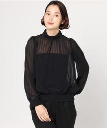 ハイネックブラウス