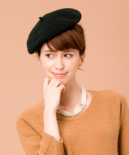 BEAUTY&YOUTH UNITED ARROWS（ビューティーアンドユースユナイテッドアローズ）の「BY П フェルトカラーベレエ ◆（ハンチング/ベレー帽・レディース・ブラック/グレー/ベージュ/ワインレッド/ダークグリーン/オフホワイト/ロイヤルブルー・フリー）」の14枚目の写真