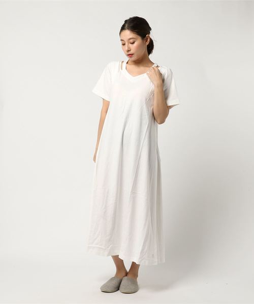 Pajamas Family パジャマファミリー の レディース ラデリア カップ付マキシ丈ワンピース ルームウェア パジャマ Wear