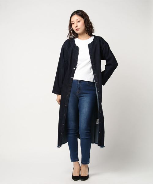 RIVE DROITE(リヴドロワ)の「サッシュ付デニムワンピース(ワンピース・レディース・インディゴブルー/ブルー・FREE)」の9枚目の写真