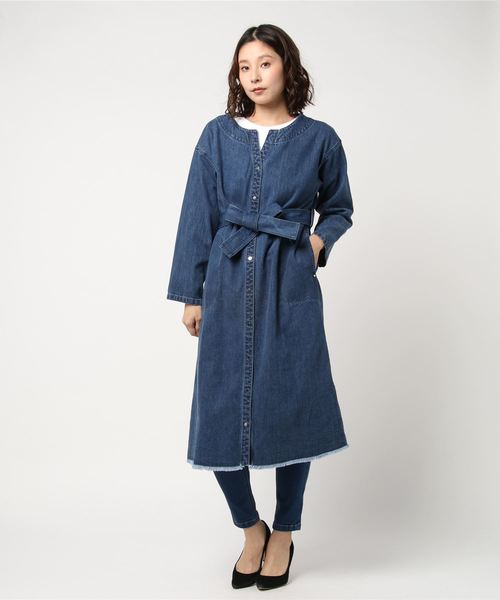 RIVE DROITE(リヴドロワ)の「サッシュ付デニムワンピース(ワンピース・レディース・インディゴブルー/ブルー・FREE)」の8枚目の写真
