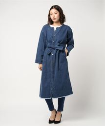 RIVE DROITE | サッシュ付デニムワンピース(ワンピース)