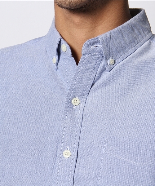 WEGO（ウィゴー）の「WEGO/オックスボタンダウンシャツ（7）（シャツ/ブラウス・メンズ・ホワイト/サックスブルー/ネイビー/ライトピンク・SMALL/MEDIUM/LARGE）」の8枚目の写真