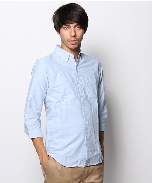 WEGO（ウィゴー）の「WEGO/オックスボタンダウンシャツ（7）（シャツ/ブラウス・メンズ・ホワイト/サックスブルー/ネイビー/ライトピンク・SMALL/MEDIUM/LARGE）」の13枚目の写真