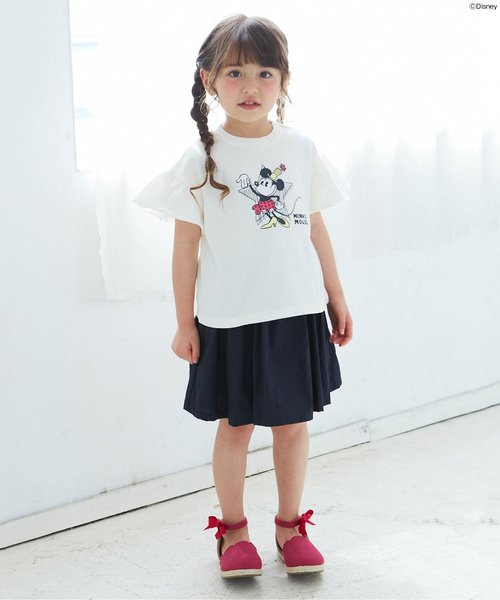 apres les cours（アプレレクール）の「Disney（ディズニー）ミニースターTシャツ（Tシャツ/カットソー・キッズ・オフホワイト/グレー・100/120/110/90/80/140/130）」の13枚目の写真