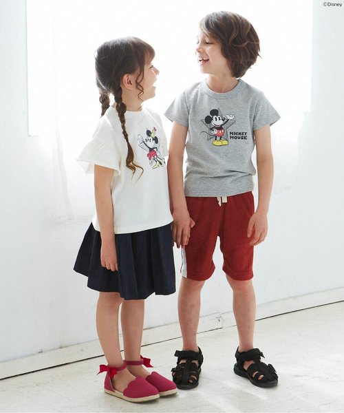 apres les cours（アプレレクール）の「Disney（ディズニー）ミニースターTシャツ（Tシャツ/カットソー・キッズ・オフホワイト/グレー・100/120/110/90/80/140/130）」の11枚目の写真