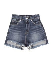 EMODA | フリンジクラッシュジャストウエストショートパンツ(デニムパンツ)