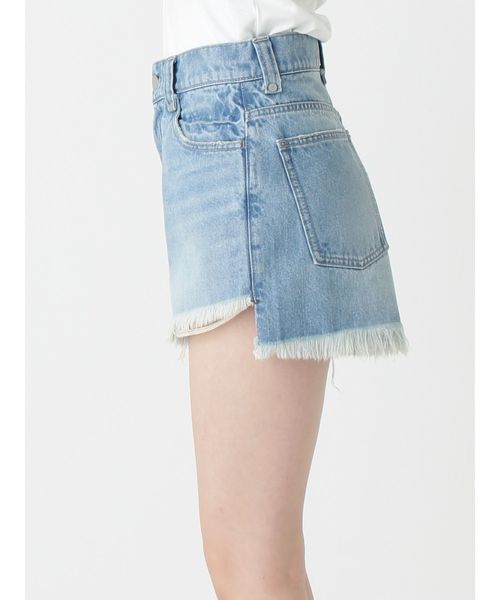 EMODA（エモダ）の「フリンジクラッシュジャストウエストショートパンツ（デニムパンツ・レディース・ライトブルー/ブラック/インディゴブルー・SMALL/MEDIUM）」の12枚目の写真