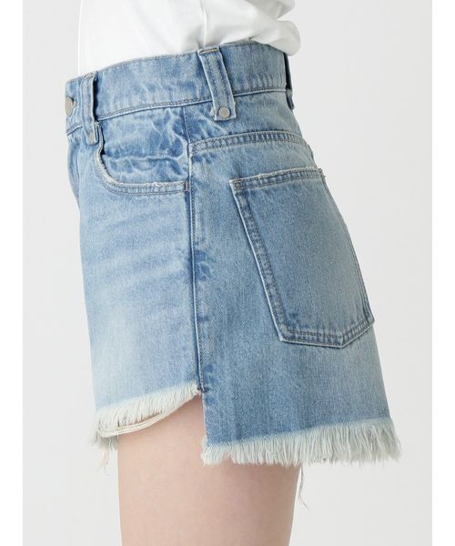 EMODA（エモダ）の「フリンジクラッシュジャストウエストショートパンツ（デニムパンツ・レディース・ライトブルー/ブラック/インディゴブルー・SMALL/MEDIUM）」の15枚目の写真