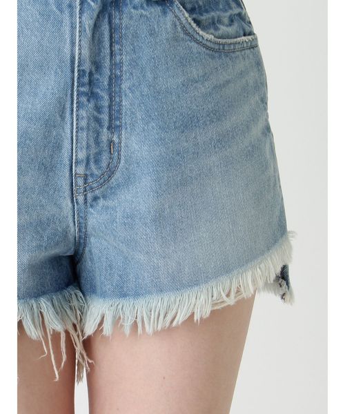 EMODA（エモダ）の「フリンジクラッシュジャストウエストショートパンツ（デニムパンツ・レディース・ライトブルー/ブラック/インディゴブルー・SMALL/MEDIUM）」の20枚目の写真