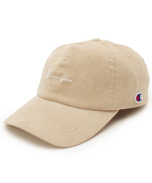 Champion(チャンピオン)の「Champion別注コーデュロイキャップ(キャップ・レディース・ブラック/ベージュ/ピンク・00)」の2枚目の写真