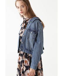 JILL STUART | レースアップデニムジャケット(デニムジャケット)