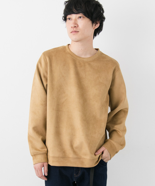 ITEMS URBANRESEARCH(アイテムズ アーバンリサーチ)の「フェイクスエードクルーネック(Tシャツ/カットソー・メンズ・ベージュ/グレー/カーキ/ボルドー・40/38)」の3枚目の写真