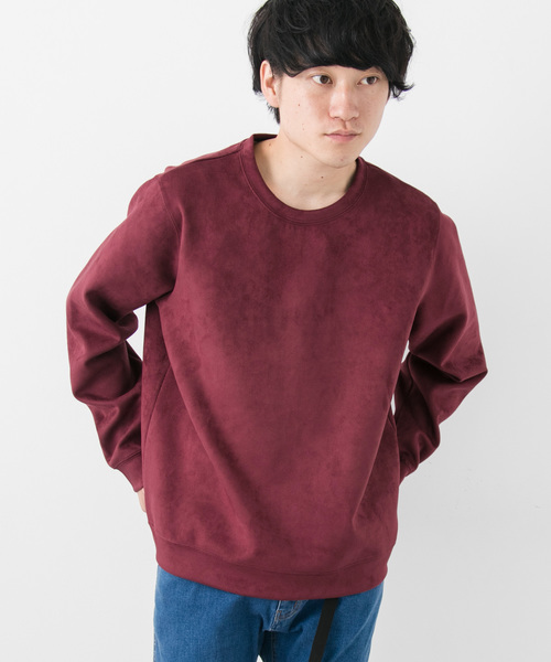 ITEMS URBANRESEARCH(アイテムズ アーバンリサーチ)の「フェイクスエードクルーネック(Tシャツ/カットソー・メンズ・ベージュ/グレー/カーキ/ボルドー・40/38)」の1枚目の写真