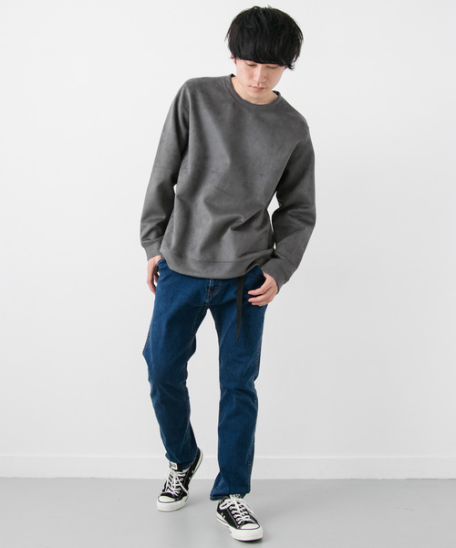 ITEMS URBANRESEARCH(アイテムズ アーバンリサーチ)の「フェイクスエードクルーネック(Tシャツ/カットソー・メンズ・ベージュ/グレー/カーキ/ボルドー・40/38)」の6枚目の写真