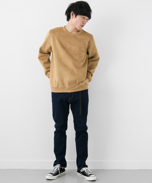 ITEMS URBANRESEARCH(アイテムズ アーバンリサーチ)の「フェイクスエードクルーネック(Tシャツ/カットソー・メンズ・ベージュ/グレー/カーキ/ボルドー・40/38)」の8枚目の写真