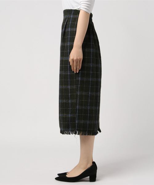 SESTO（セスト）の「オーバーチェックフリンジタイトスカート（スカート・レディース・ホワイト/レッド/カーキ・M）」の12枚目の写真