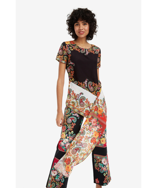 Desigual(デシグアル)の「インド アシンメトリー ブラウス TATIANA(Tシャツ/カットソー・レディース・オレンジ・2L/SS/S/M/L)」の12枚目の写真