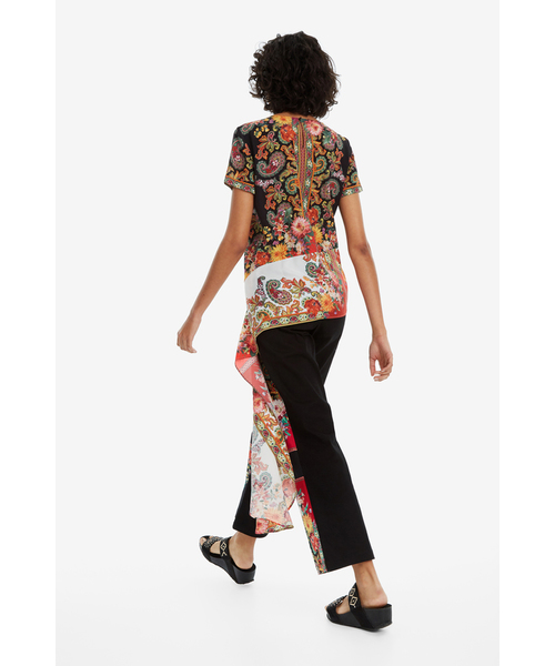 Desigual(デシグアル)の「インド アシンメトリー ブラウス TATIANA(Tシャツ/カットソー・レディース・オレンジ・2L/SS/S/M/L)」の7枚目の写真