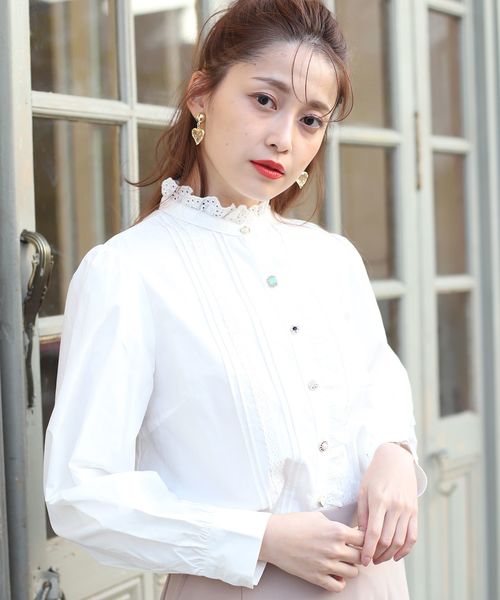 COEL ヴィンテージフリルブラウス COEL Online Storeヴィンテージレースフリルブラウス(F アイボリー): TOPS