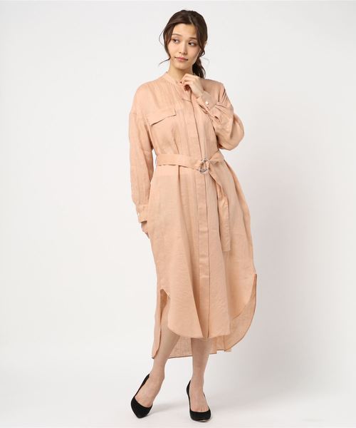 直送商品短納期 セール ワンピース Estnation ワンピース ウォッシュリネンワンピース ワンピース Estnation エストネーション のファッション 登場