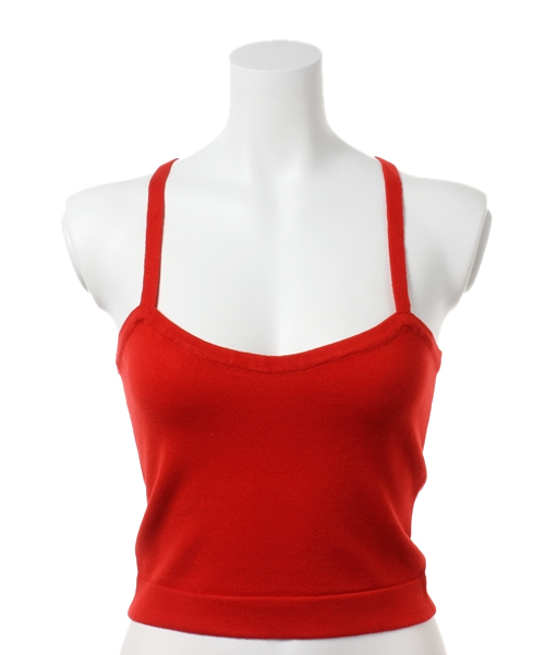 WEGO(ウィゴー)の「WEGO/ニットブラトップ(キャミソール・レディース・ライトグレー/ブルー/レッド/ライトイエロー・FREE)」の4枚目の写真