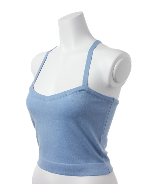 WEGO(ウィゴー)の「WEGO/ニットブラトップ(キャミソール・レディース・ライトグレー/ブルー/レッド/ライトイエロー・FREE)」の5枚目の写真